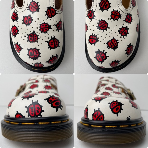 Vintage Dr. Martens Lady Bug England 8065 Leather Double Strap Mary Janes UK 7 - Picture 7 of 15